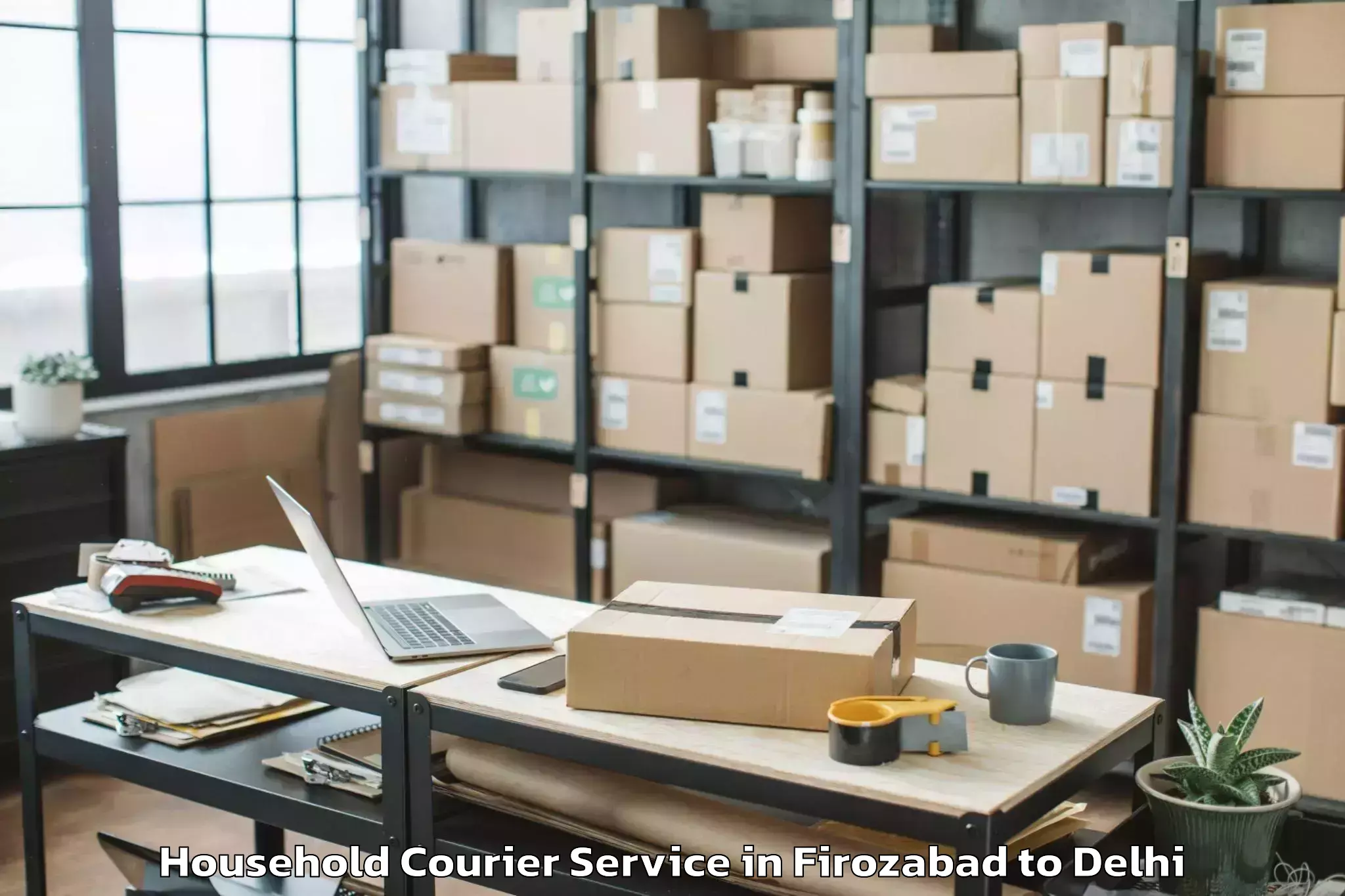 Top Firozabad to V3s East Centre Mall Household Courier Available